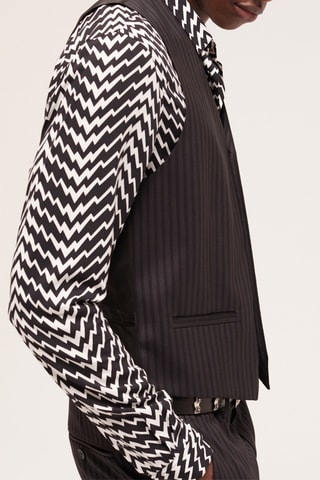 Gilet de costume en laine - Noir