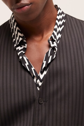 Gilet de costume en laine - Noir