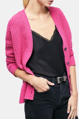 Cardigan en laine - Rose