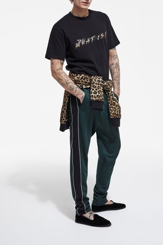 Pantalon de survêtement en soie Vert foncé