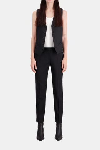 Pantalon 7/8 en laine - Noir