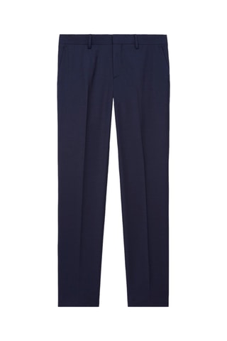 Pantalon slim en laine Bleu marine