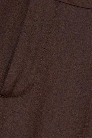 Pantalon droit en laine Marron