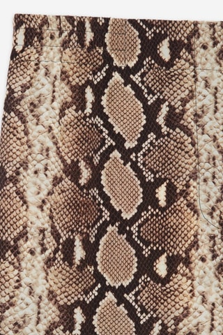 Pantalon wide legs en soie - Marron