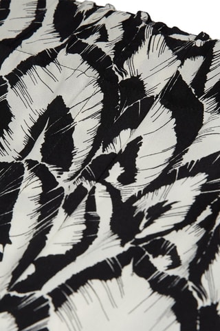 Pantalon droit en soie - Ecru et noir