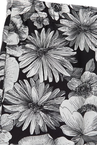 Pantalon droit en soie - Ecru et noir