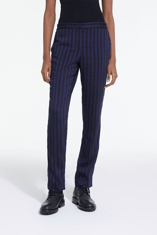 Pantalon droit - Noir et bleu foncé