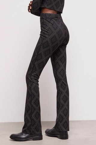 Pantalon flare taille haute - Noir