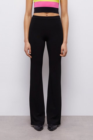 Pantalon flare taille haute - Noir