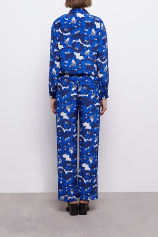 Pantalon en soie - Bleu