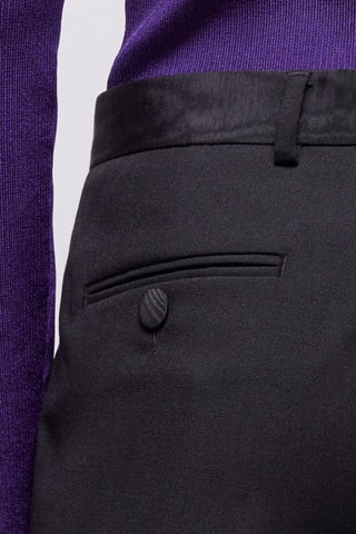 Pantalon droit en laine - Noir