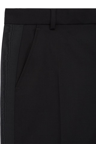 Pantalon droit en laine - Noir