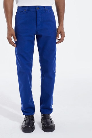 Jean droit Bleu cobalt