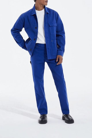 Jean droit Bleu cobalt