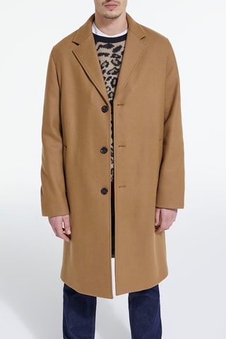 Manteau en laine Camel