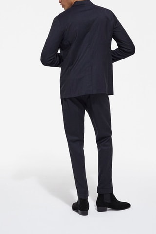 Veste en laine Bleu marine et gris clair