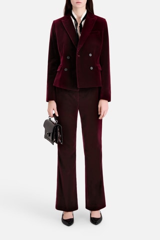 Veste de costume en velours - Bordeaux