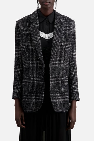 Veste en laine et alpaga - Noir et blanc