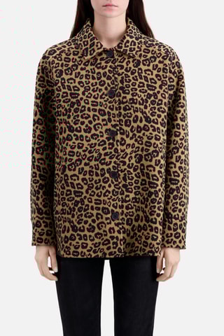 Surchemise en laine - Marron et noir