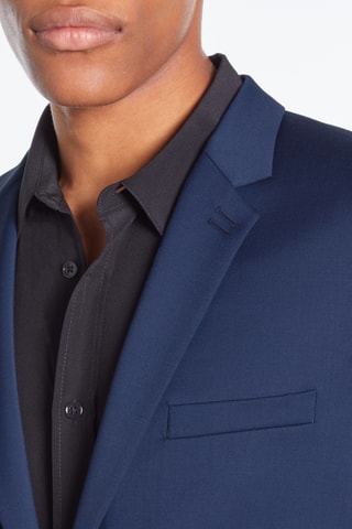 Veste de costume en laine - Bleu