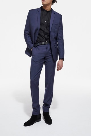 Veste en laine Bleu foncé