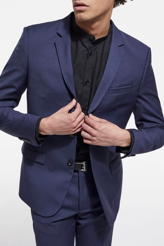 Veste en laine Bleu foncé