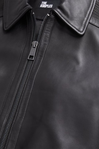 Veste en cuir d'agneau - Noir