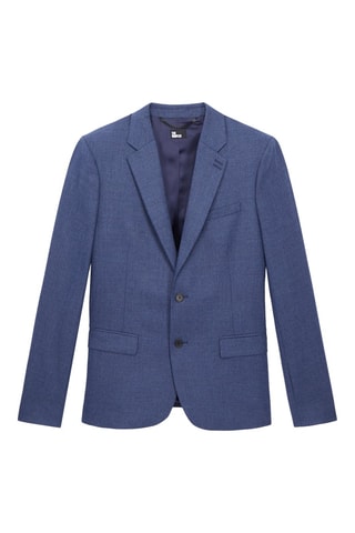 Veste de costume en laine - Bleu
