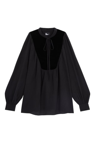 Blouse en soie - Noir