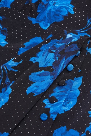 Robe portefeuille en soie - Noir