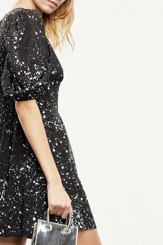 Robe chemise Noir et écru