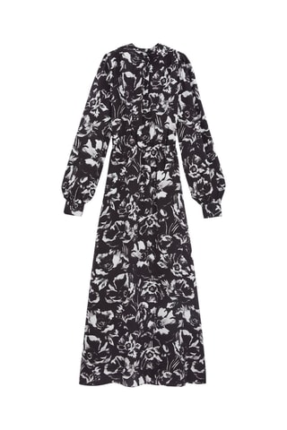 Robe longue en soie - Noir