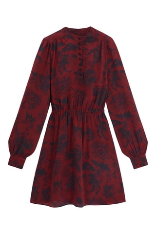 Robe patineuse en soie - Rouge