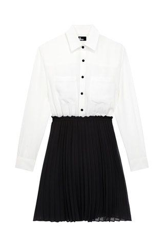 Robe trompe-l’œil en soie – Blanc