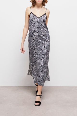 Robe longue - Noir et blanc