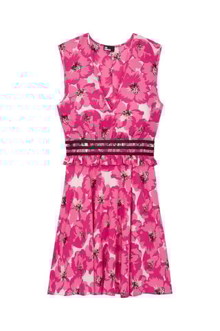 Robe patineuse en soie - Rose