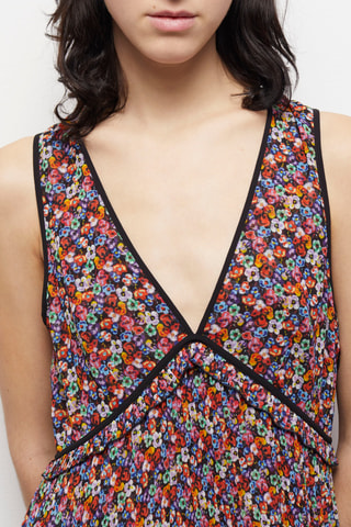 Robe plissée - Multicolore