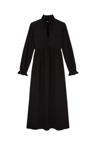Robe longue en soie - Noir