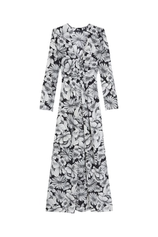 Robe longue en soie - Noir