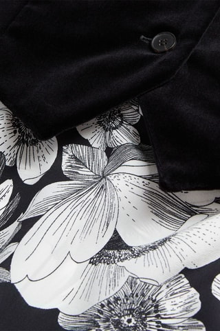 Robe trompe-l’œil en soie - Noir