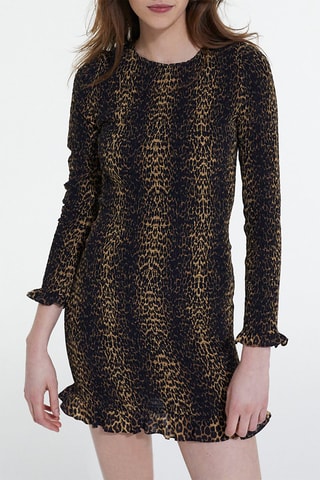 Robe fourreau - Noir et camel