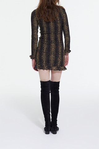 Robe fourreau - Noir et camel