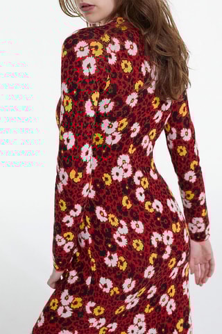 Robe longue en laine - Rouge