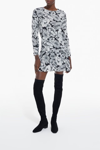 Robe droite en soie - Noir