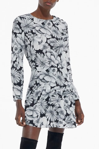 Robe droite en soie - Noir