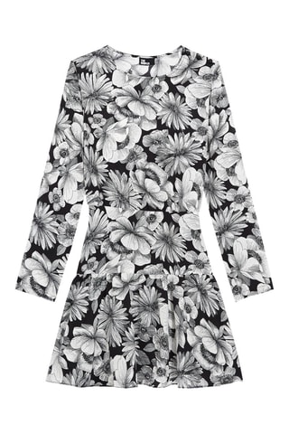 Robe droite en soie - Noir