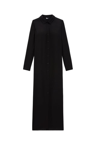Robe chemise en soie - Noir
