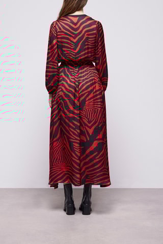 Robe longue - Rouge et noir