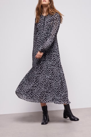 Robe longue - Noir et blanc