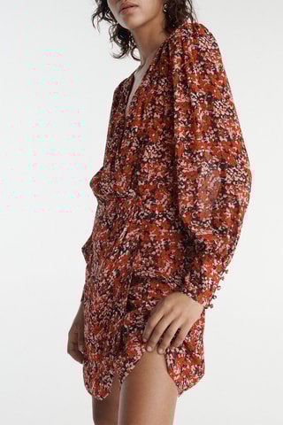 Robe portefeuille Rouge et bordeaux